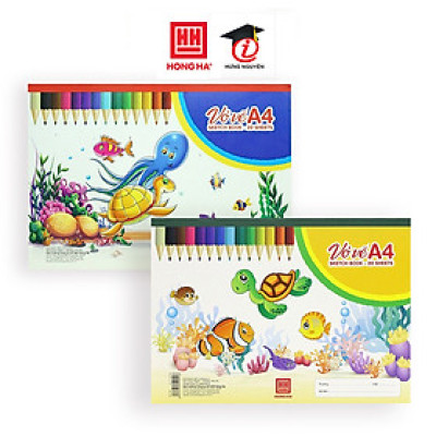 Vở vẽ Hồng Hà A4 20 tờ  định lượng 100gsm độ trắng tự nhiên - 4941