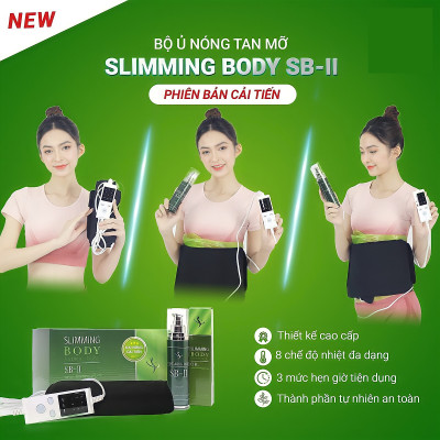 Bộ Ủ Nóng Tan Mỡ SLIMMING BODY 2  Đánh Bay Mỡ Bụng, Đùi Hiệu Quả - Bản cải tiến 2021 Chức năng hẹn giờ tắt.