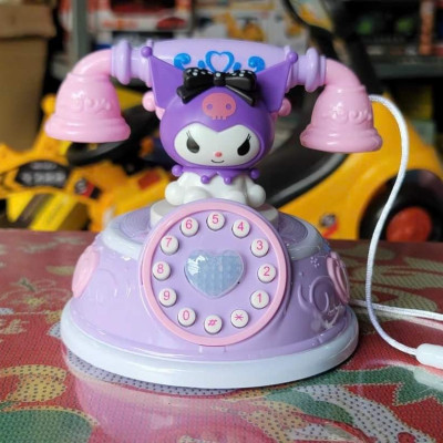 Đồ Chơi Điện Thoại Cho Bé, Điện Thoại Đồ CHơi Hình Kuromi Siêu Cute, Có Đèn Và Nhạc, Đồ Chơi Trẻ Em HT SYS