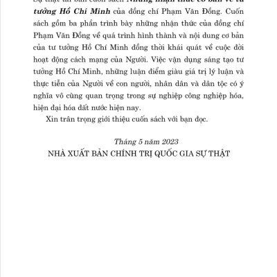 Những nhận thức cơ bản về Tư tưởng Hồ Chí Minh