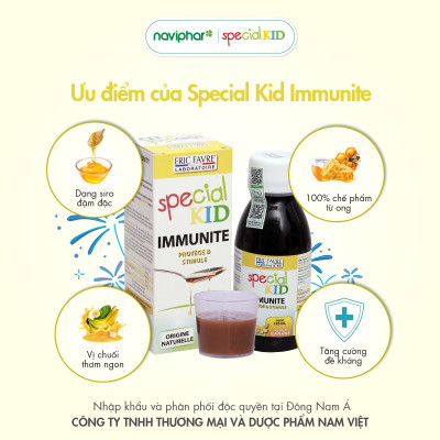TPBVSK Special Kid Immunité - Hỗ trợ tăng cường sức đề kháng, hỗ trợ giảm nguy cơ mắc các bệnh do nhiễm khuẩn (125ml)[Siro - Nhập khẩu Pháp]