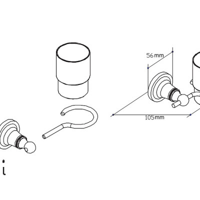 Kệ ly nhà tắm MOEN 90022 (HÀNG CHÍNH HÃNG)