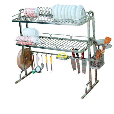 Kệ để bát đĩa đa năng thông minh . Giá để đồ chén đĩa trên bồn rửa bát ( inox 304 không rỉ)