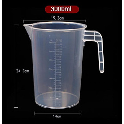 Combo 3 ca đong nhựa có vạch chia dung tích 3 lít