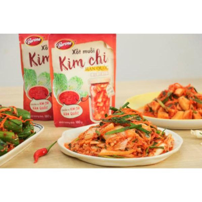 Xốt Muối Kim Chi Hàn Quốc Barona 2 gói x 180g (tặng hũ thủy tinh cao cấp)