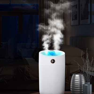 Máy phun sương tạo ẩm cỡ lớn Rhino H801 3000ml, 2 lõi phun, tích hợp đèn 7 màu, dung tích lớn cho không gian rộng - Hàng chính hãng