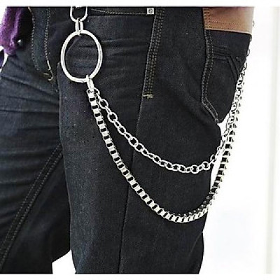 Xích đeo quần 2 lớp thép titan không đen không gỉ