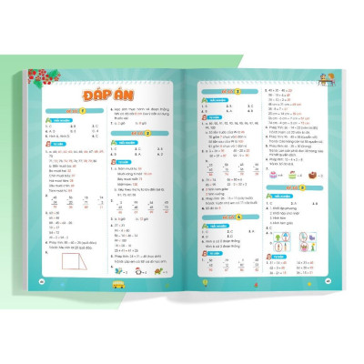 Sách - Phiếu Ôn Hè Toán Và Tiếng Việt Lớp 1 - Combo 2 Cuốn - Megabook