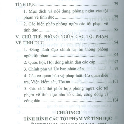 Phòng Ngừa Các Tội Phạm Về Tình Dục Ở Việt Nam (Sách chuyên khảo) 