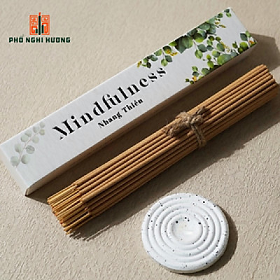 Nhang thiền Thư giãn Mindfulness - Phổ Nghi Hương mùi hương tươi mát, có tính thanh tẩy cao thích hợp để thư giãn và khử mùi không gian sống