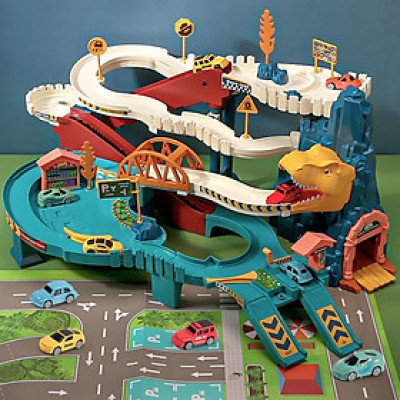 Bộ Đồ Chơi Đường Hầm Khủng Long, Ô Tô Đồ Chơi Cho Bé