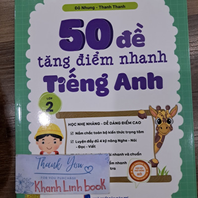 Sách - 50 Đề Tăng Điểm Nhanh Tiếng Anh lớp 2 (MC)