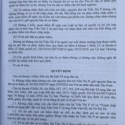 Tuyển Tập Các Bản Án Của Toà Án Nhân Dân Cấp Cao Về Quyền Sử Dụng Đất Và Tài Sản Gắn Liền Với Đất