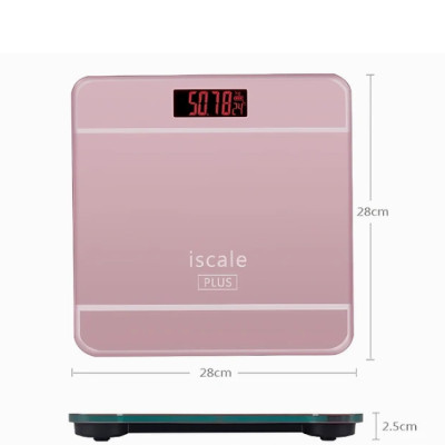 Cân sức khỏe điện tử mặt kính cường lực, kiểu dáng cao cấp tặng kèm 2 pin AAA 180kg