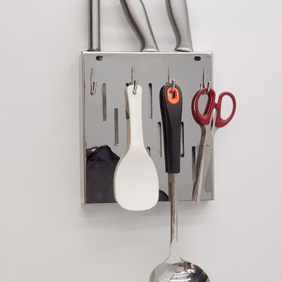 Kệ cài dao - muỗng Inox SUS 304 Eurolife EL-K6 (Trắng - bạc)