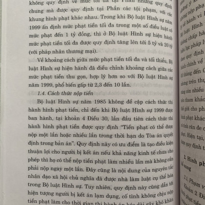 Sách - Hình phạt tiền trong pháp luật hình sự Việt Nam và thực tiễn áp dụng