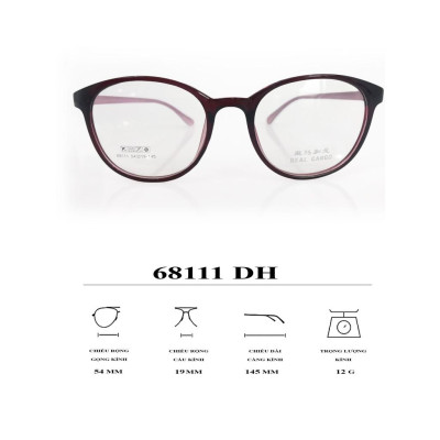 GỌNG KÍNH NHỰA TR90 SIEU NHẸ THỜI TRANG - 68111