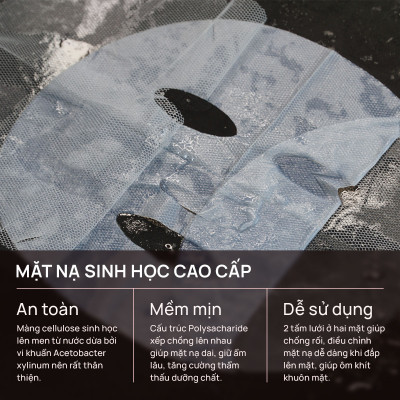 Combo 10 miếng Mặt nạ thạch dừa Biocellulose Mask Babemon dưỡng sáng da, cấp ẩm, phục hồi, làm mờ dấu hiệu lão hóa da