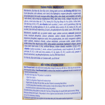 Sữa bột Vinamilk Sure Prevent Gold giúp hệ xương khớp chắc khỏe lon 900g