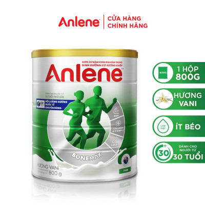Combo 02 Sữa Bột Anlene Hương Vanilla (Hộp thiếc 800g) - Tặng ly inox