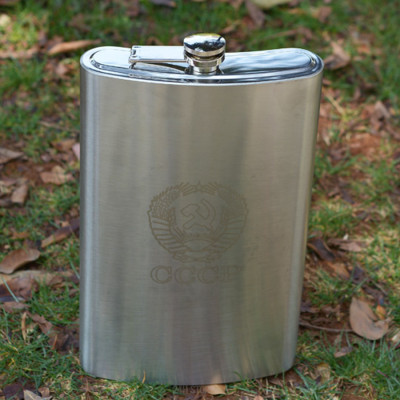 Bình Đựng Rượu INOX CCCP Cao Cấp 0,5L - 1L - 2L - 3,5L - 5L Tặng Bao Da