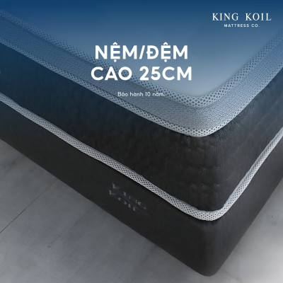Nệm lò xo King Koil World_Sử dụng công nghệ Thêu Tên hoặc Thông Điệp_Độ dày 25cm