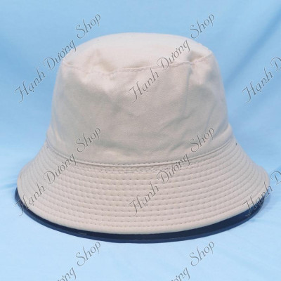 Mũ bucket thêu chữ D nón tai bèo vành nhỏ nón bucket đội được 2 mặt thời trang