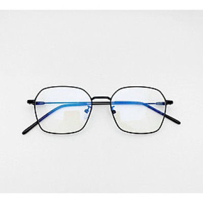 Gọng Kính cận, Kính giả cận Mắt vuông kim loại Hàn Quốc cho Nam và Nữ