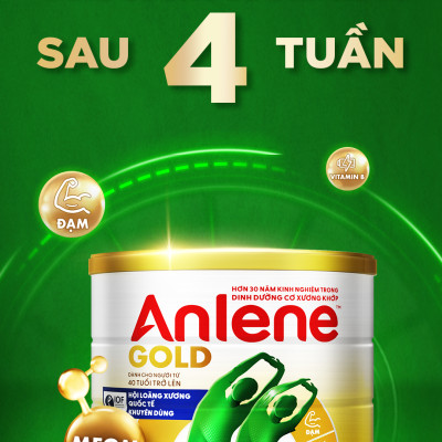 Bao bì mới - Sữa Bột Anlene Gold Hương Vanilla (Hộp Thiếc 800g)