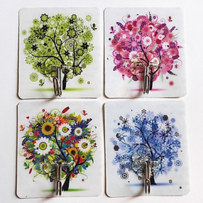 Bộ 10 móc treo đồ dính tường chịu lực in hình 3D