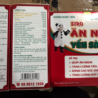 Lisse ￼Siro ăn ngon yến sào Fukid ( hộp 20 ống) - Ăn ngon, kích thích tiêu hoá, tăng miễn dịch cho trẻ
