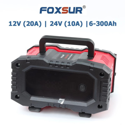 FOXSUR Sạc Bình 12V-24V Nhật Bản: 7 Giai Đoạn Thông Minh, 300A , ĐÈN TRANG TRÍ