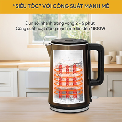 Bình đun siêu tốc Bluestone 1.7 lít KTB-3476 - Hàng chính hãng