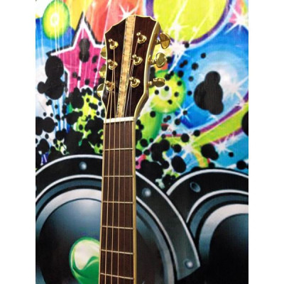 Guitar Acoustic SAG06 - Guitar Cần Vương Miện, Khóa Vàng - Gỗ tốt, âm vang