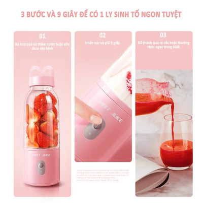 Máy xay sinh tố mini KGmeetjuice dễ sử dụng đa năng tiện lợi dung tích 500ml- Hàng chính hãng