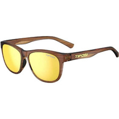 Kính mát thể thao Unisex Tifosi Swank - Gọng Woodgrain, Tròng Smoke Yellow
