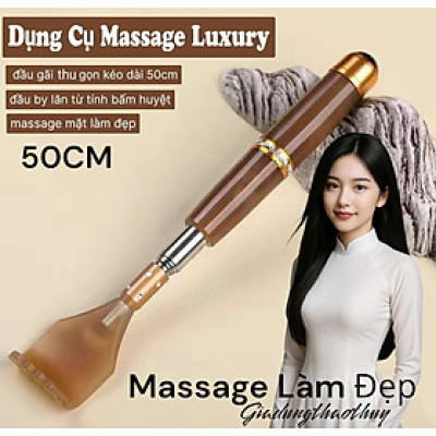 Dụng cụ Massage 2 in 1 Thu Gọn Kéo Dài 50cm Một Đầu Gãi Và By Lăn 360 Độ Từ Tính – Cây Massage Thần Thánh Gãi Lưng Bầm Huyệt Người già Người Trẻ Dùng Đều Khỏe Đẹp Làn Da