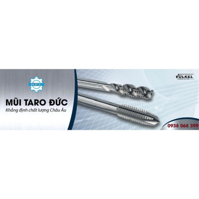 Bộ 3 mũi taro tay Volkel M 12 x 1.75 loại thẳng