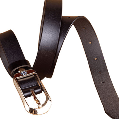 Dây lưng nữ cao cấp da thật ELLY – ED37 đen