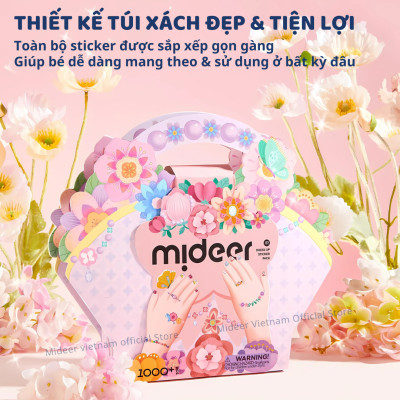 Hình xăm, sticker dán móng tay cho bé gái Mideer Garden Fairy Dress Up Sticker Pack 1000 miếng