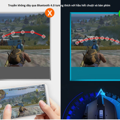 Bộ Chuyển đổi bàn phím và chuột PG-9116 Bluetooth 4.0 Trên Điện Thoại Di Động Hàng Nhập Khẩu