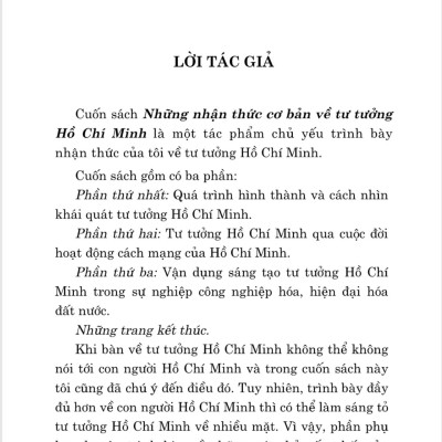Những nhận thức cơ bản về Tư tưởng Hồ Chí Minh