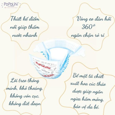  Combo 6 bịch tã quần POPOLINI size XXL 40 miếng dành cho bé 