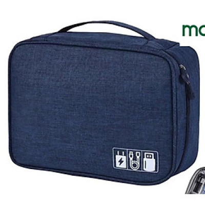 Hộp Túi Vải Đựng Phụ Kiện Công Nghệ Đa Năng Nhiều Ngăn Chống Thấm Nước Túi Phụ Kiện Du Lịch Cho Cáp Sạc Di Động, Sạc Dự Phòng, Điện Thoại, Tai Nghe, Thẻ Nhớ - Hàng Chính Hãng