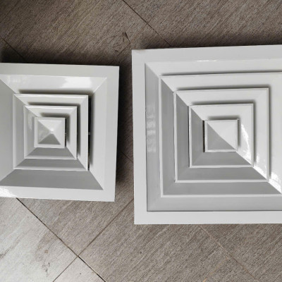 Cửa gió khuếch tán 400x400mm, miệng gió điều hòa, nan gió, chắn gió điều hòa