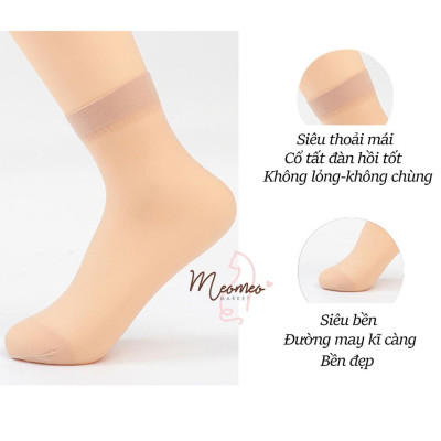 Combo 10 đôi Tất Giấy Nữ Ngắn siêu dai da chân