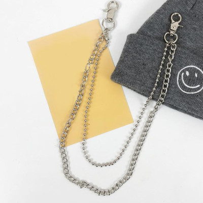 Dây xích móc quần kim loại titan 2 lớp cá tính