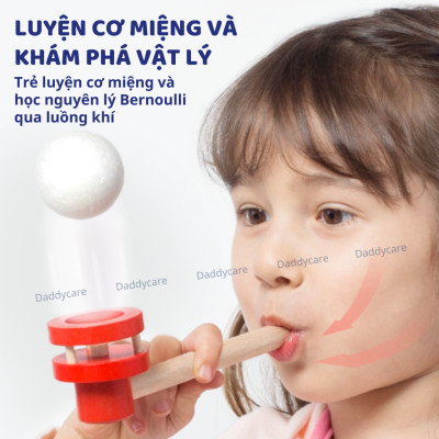 Bộ thổi bóng nổi Mideer Floating Ball Game, đồ chơi trí tuệ cho bé 3,4,5,6 tuổi