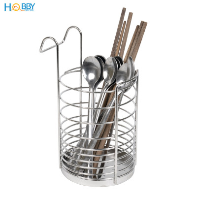 Ống để đũa muỗng có móc treo inox 304 size lớn Hobby home decor OD3
