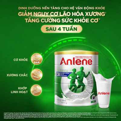 Combo 02 Sữa Bột Anlene Hương Vanilla (Hộp thiếc 800g) - Tặng ly inox